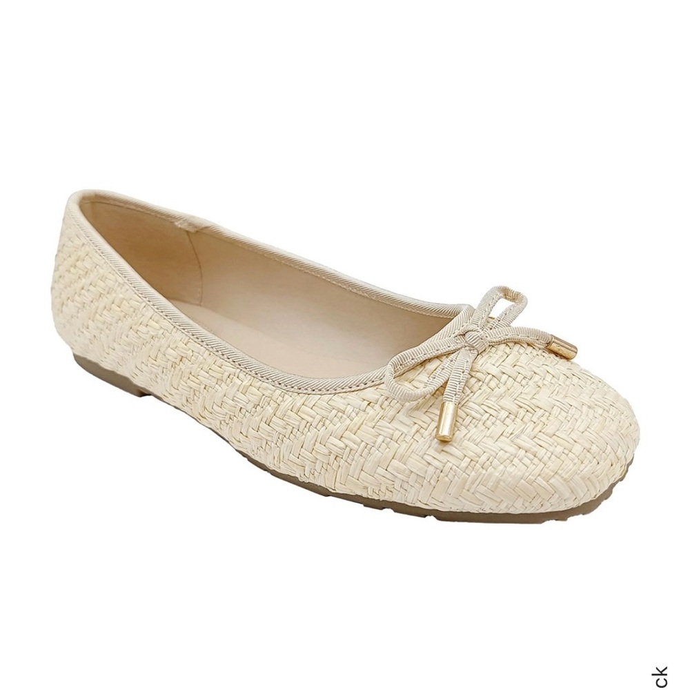 Kenneth Cole Reaction Elstree Natural Rafia Shoes New in Box 7.5